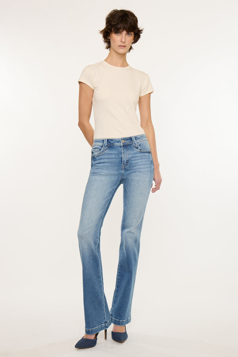 Women's Mid Rise Bootcut Jeans - Medium Dark