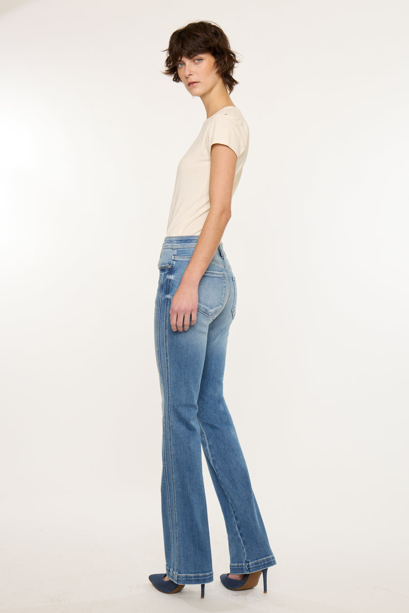 Women's Mid Rise Bootcut Jeans - Medium Dark - view 2