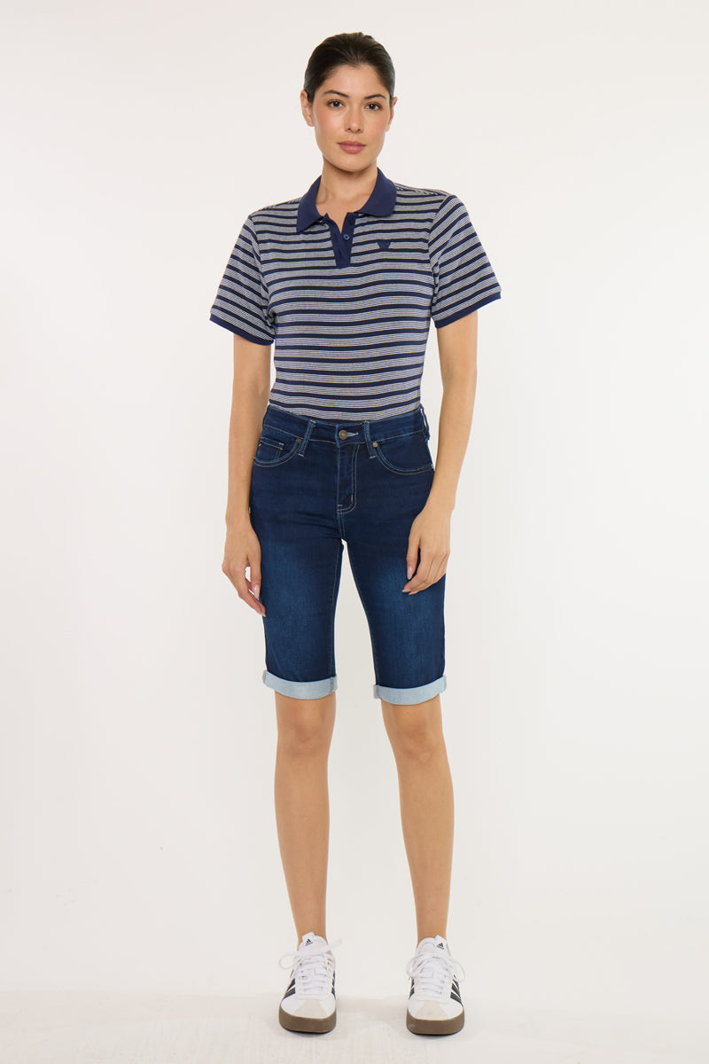 Women's Mid Rise Bermuda Denim Shorts - view 4