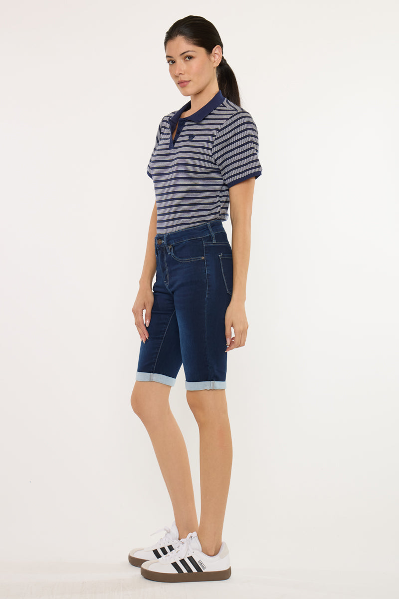 Women's Mid Rise Bermuda Denim Shorts - view 6