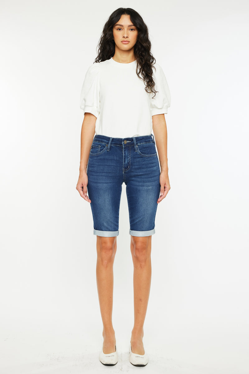 Women's Mid Rise Bermuda Denim Shorts - view 13