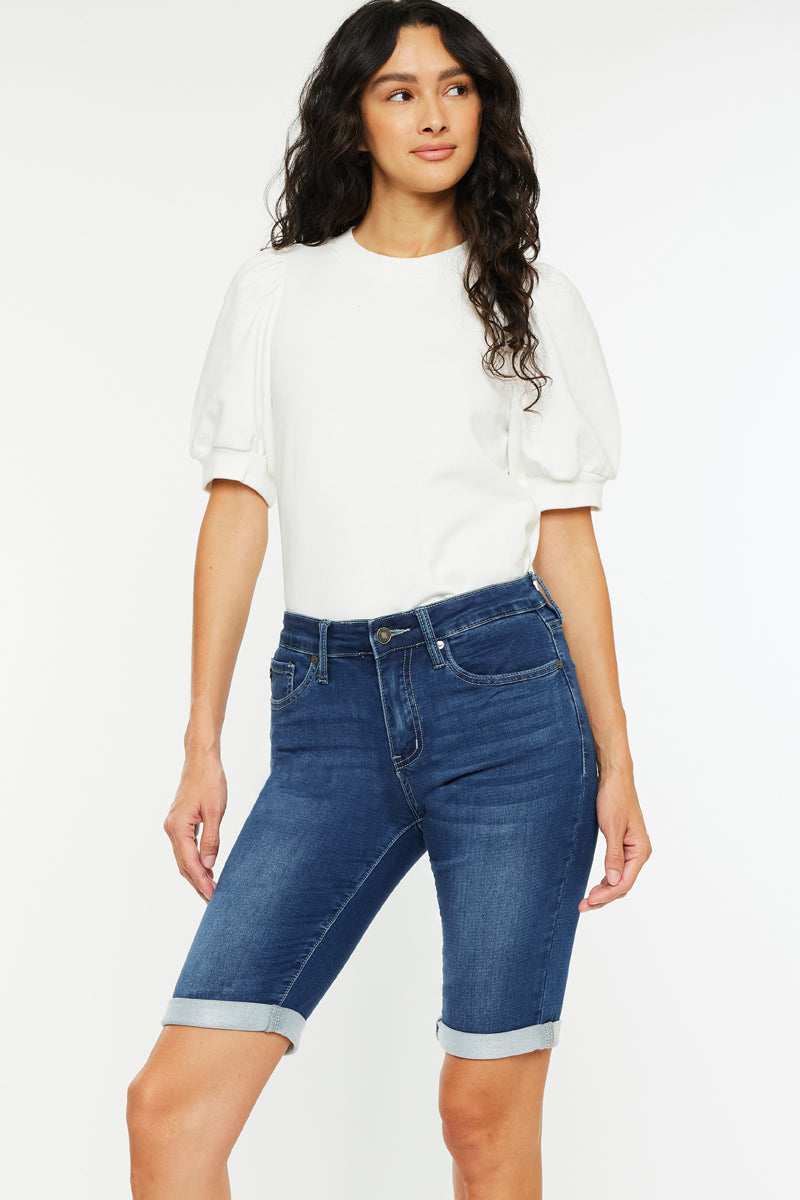 Women's Mid Rise Bermuda Denim Shorts - view 8