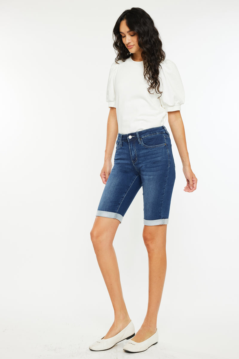 Women's Mid Rise Bermuda Denim Shorts - view 11