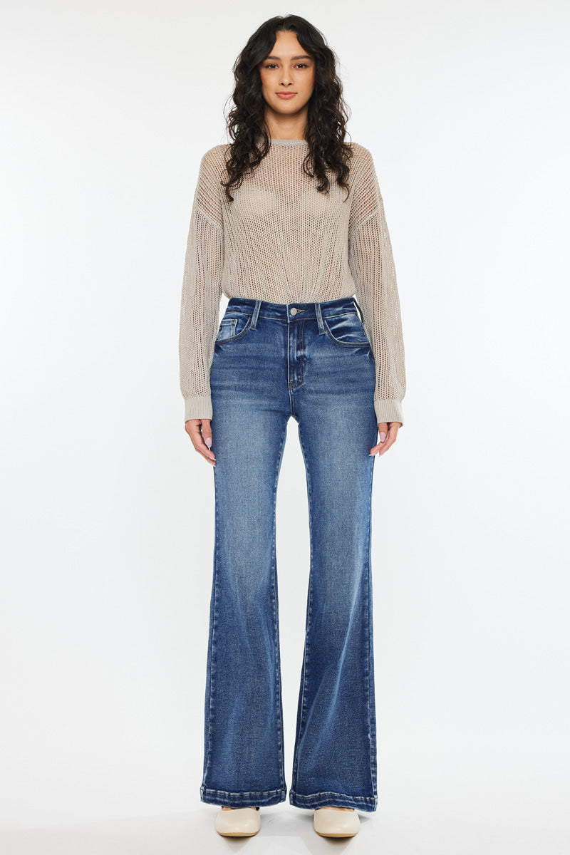Women's High Rise Wide Flare Jeans - view 16