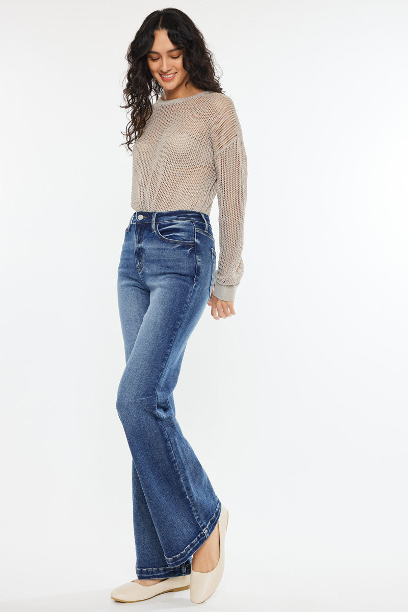 Women's High Rise Wide Flare Jeans - view 17