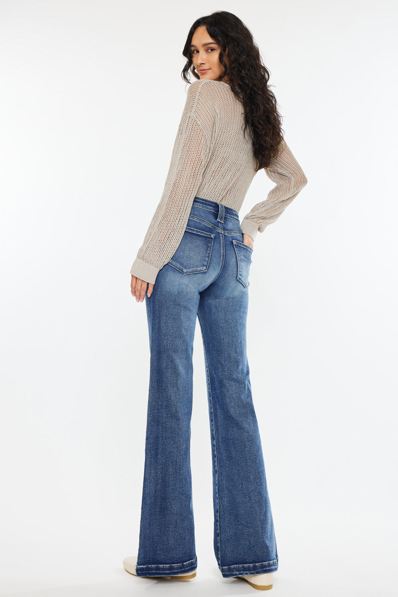 Women's High Rise Wide Flare Jeans - view 21