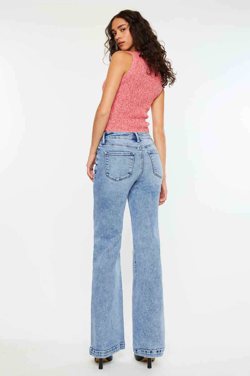Women's High Rise Wide Flare Jeans - view 8