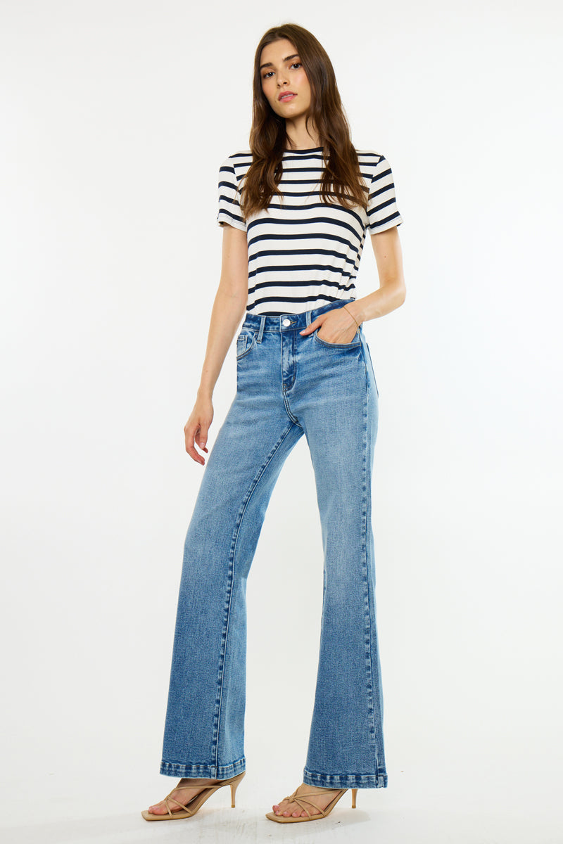 Women's High Rise Wide Flare Jeans