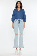 Women's High Rise Bootcut Jeans - Acid Wash