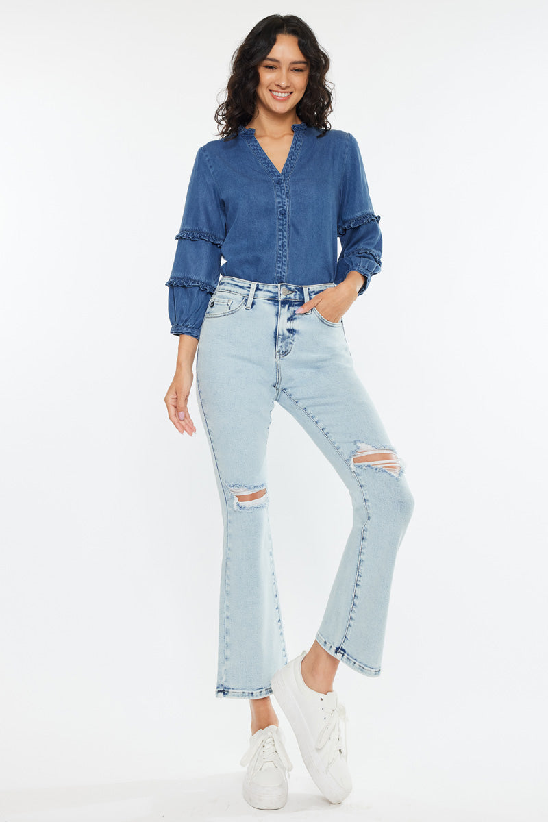 Women's High Rise Bootcut Jeans - Acid Wash - view 4