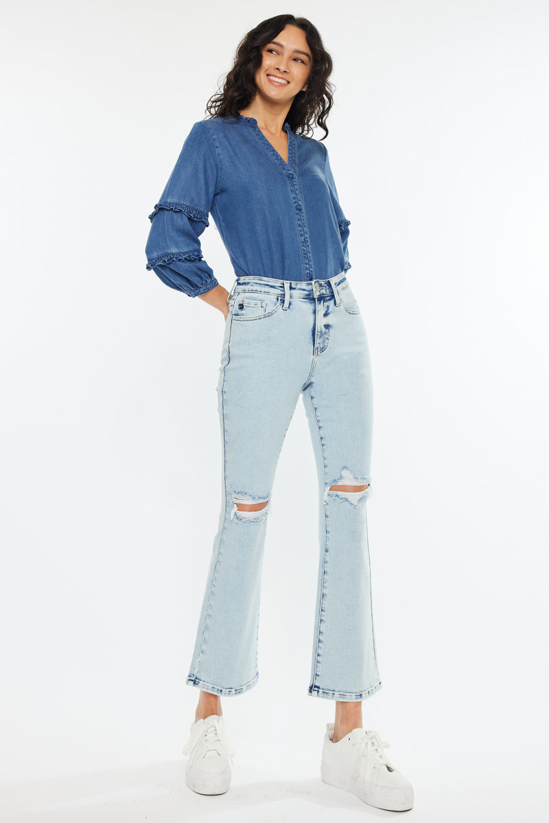 Women's High Rise Bootcut Jeans - Acid Wash - view 5