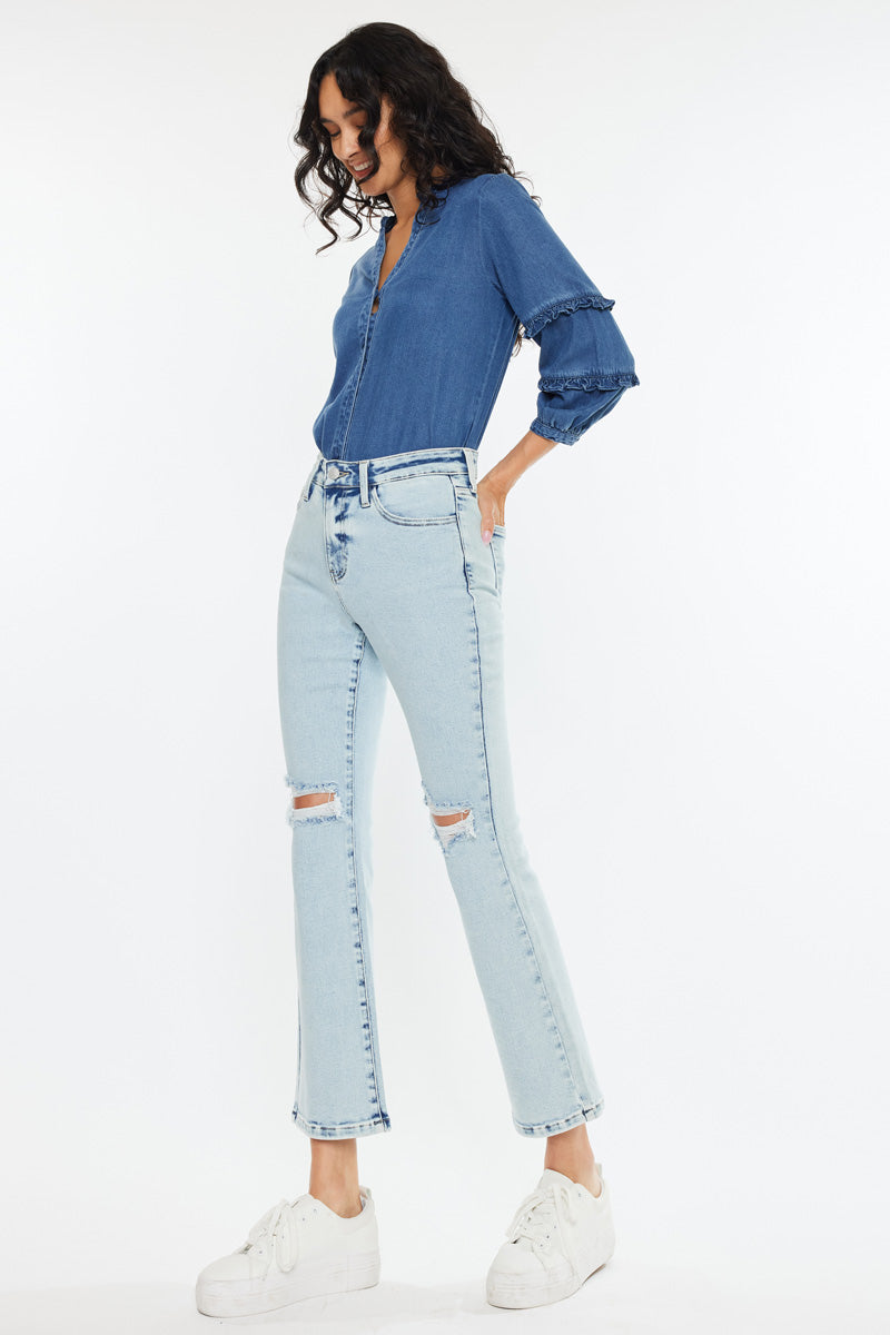 Women's High Rise Bootcut Jeans - Acid Wash - view 7
