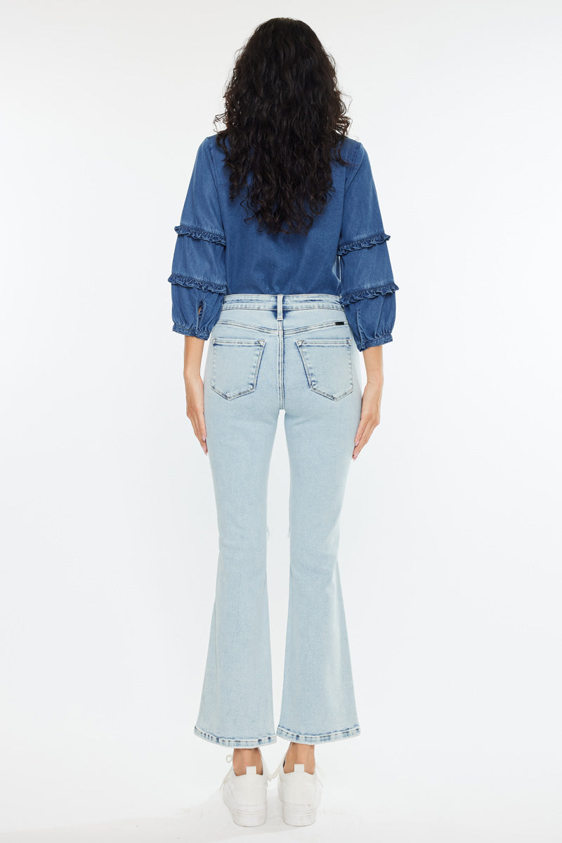 Women's High Rise Bootcut Jeans - Acid Wash - view 2