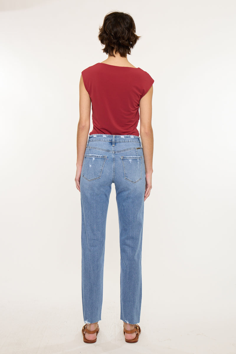 Women's High Rise Straight Jeans - Medium Wash - view 6