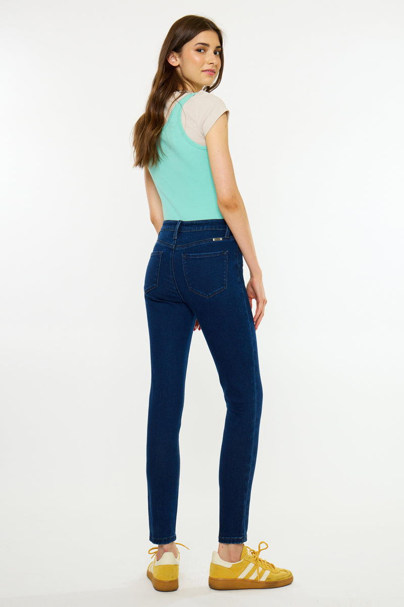 Women's High Rise Ankle Skinny Jeans - Dark Wash / Light Wash - view 2