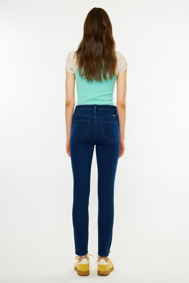 Women's High Rise Ankle Skinny Jeans - Dark Wash / Light Wash - view 7