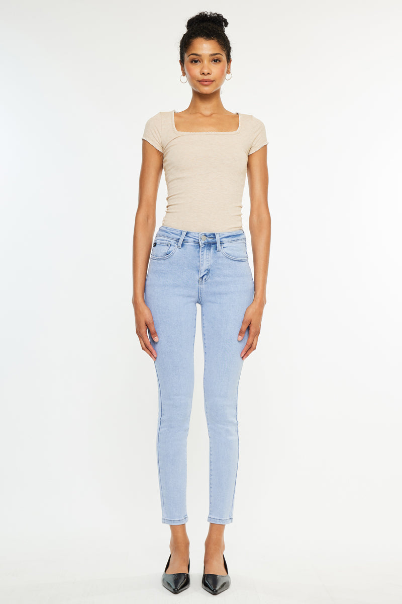 Women's High Rise Ankle Skinny Jeans - Dark Wash / Light Wash - view 20