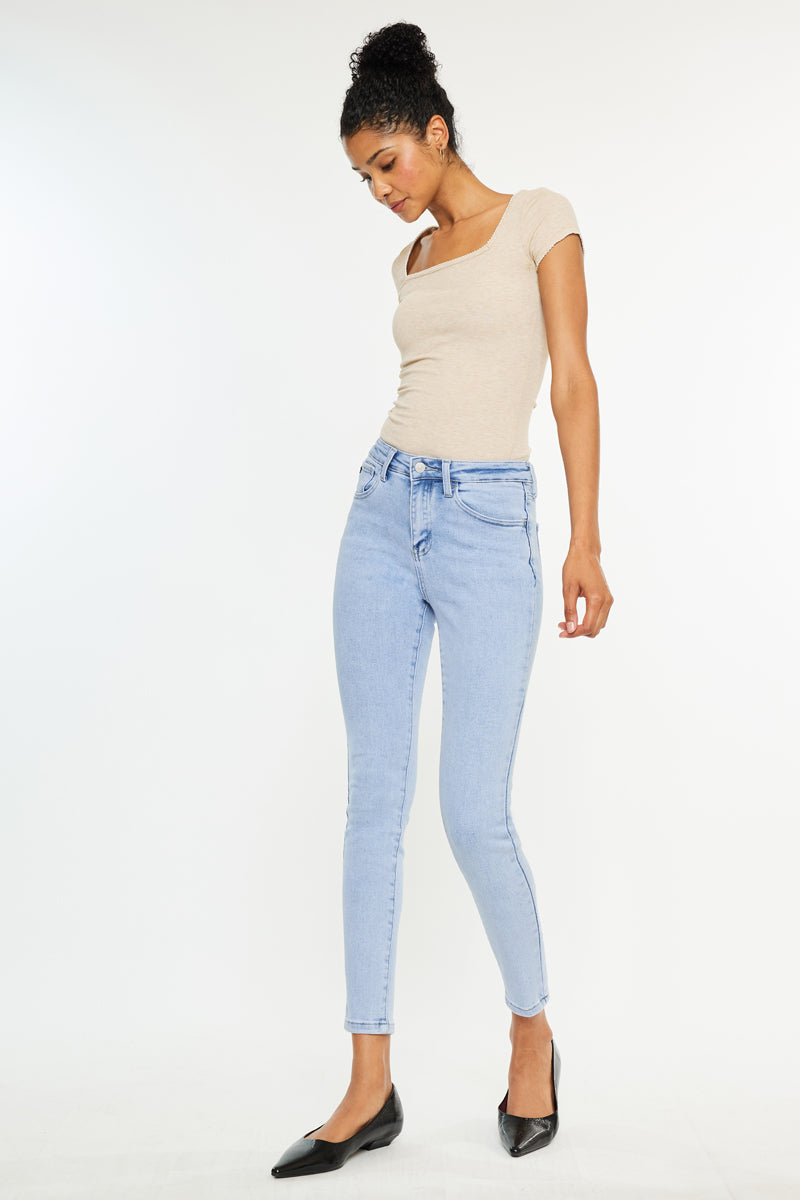 Women's High Rise Ankle Skinny Jeans - Dark Wash / Light Wash - view 18