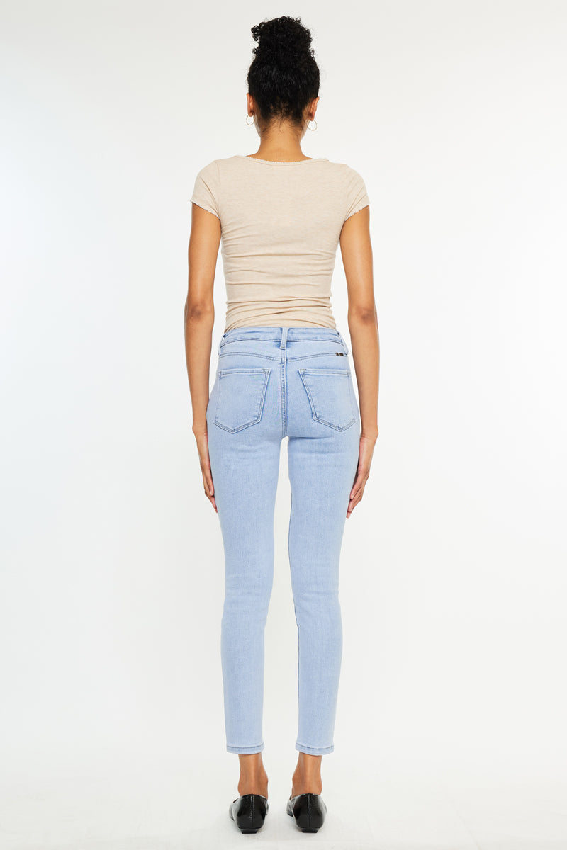 Women's High Rise Ankle Skinny Jeans - Dark Wash / Light Wash - view 21