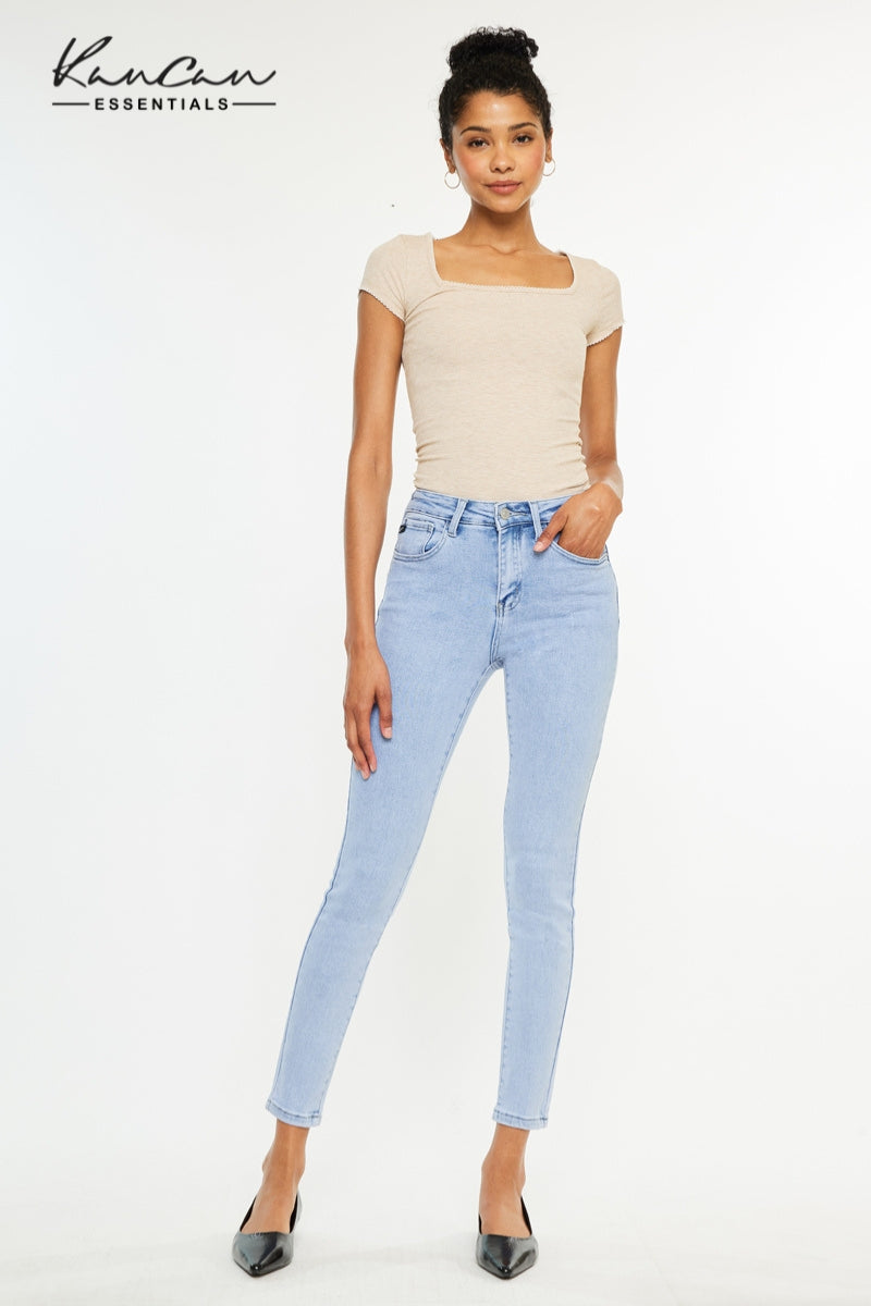 Women's High Rise Ankle Skinny Jeans - Dark Wash / Light Wash - view 15