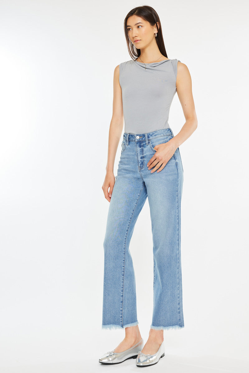 Women's High Rise Slim Wide Leg Jeans - Medium Wash - view 3