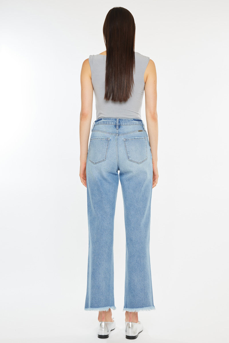Women's High Rise Slim Wide Leg Jeans - Medium Wash - view 2