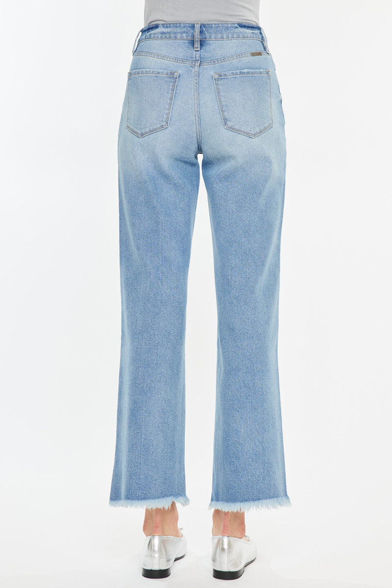 Women's High Rise Slim Wide Leg Jeans - Medium Wash - view 7