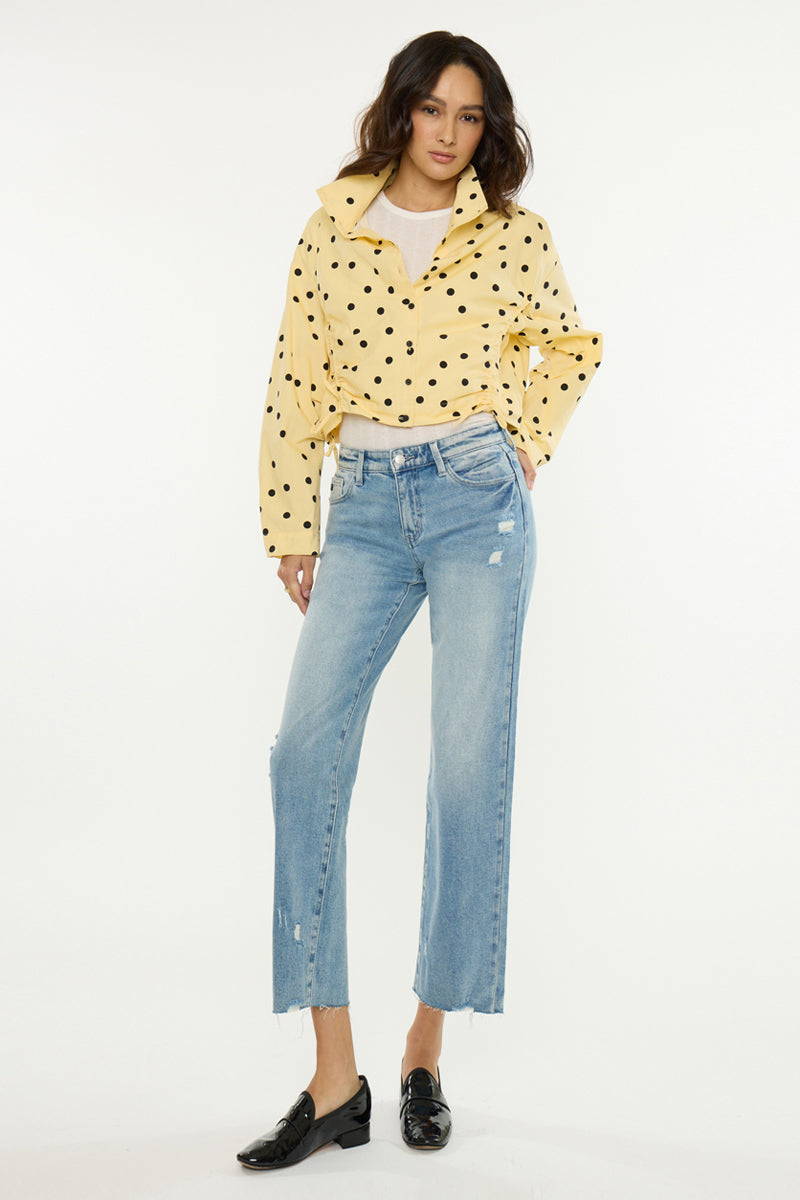 Women's Mid Rise Straight Leg Jeans - Mid-Dark - view 3