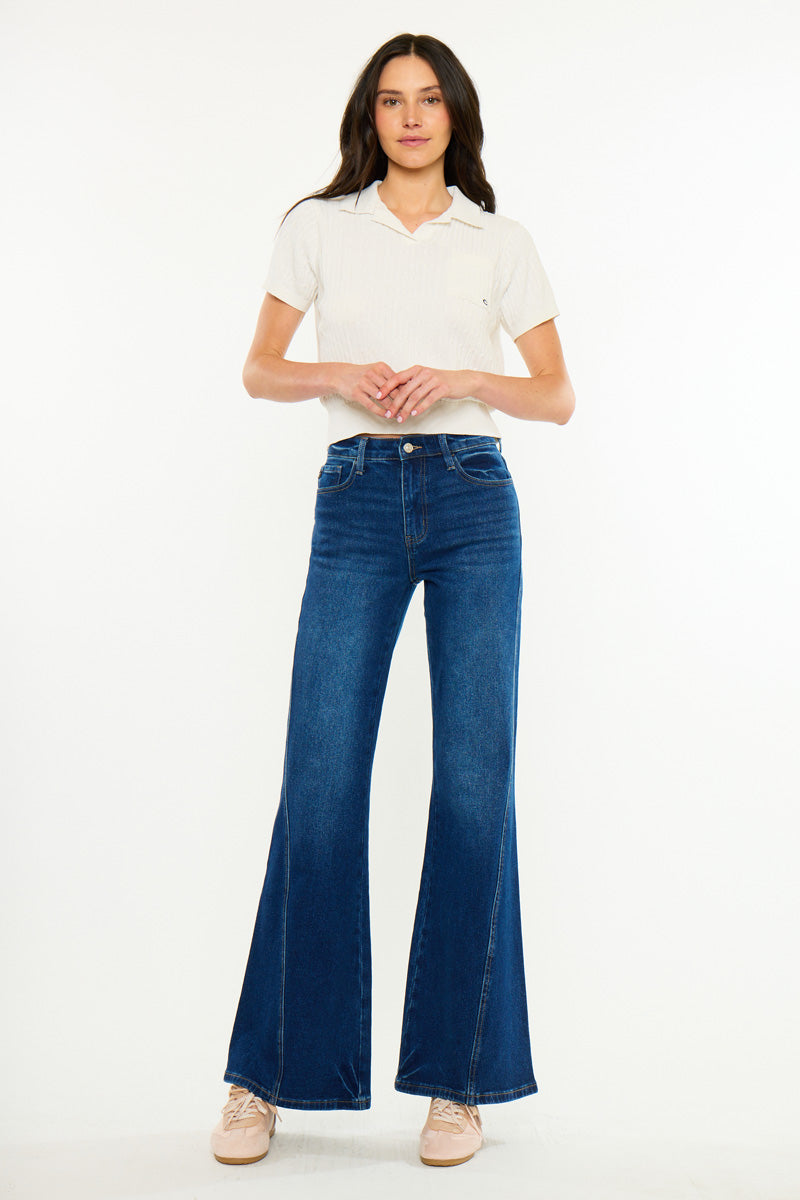 Women's High Rise Flare Jeans - Dark Wash - view 6