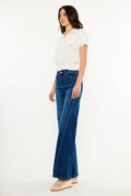 Women's High Rise Flare Jeans - Dark Wash