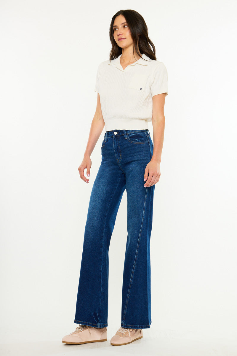 Women's High Rise Flare Jeans - Dark Wash - view 4