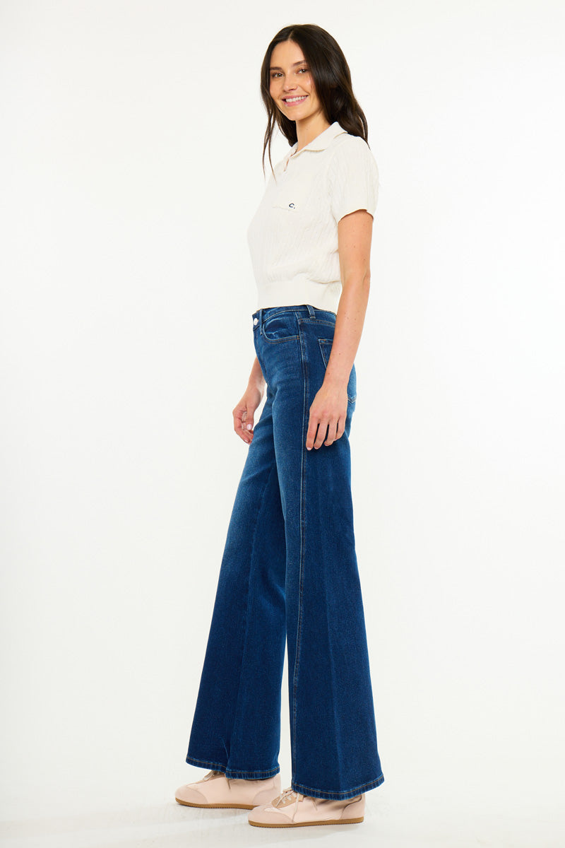 Women's High Rise Flare Jeans - Dark Wash - view 5