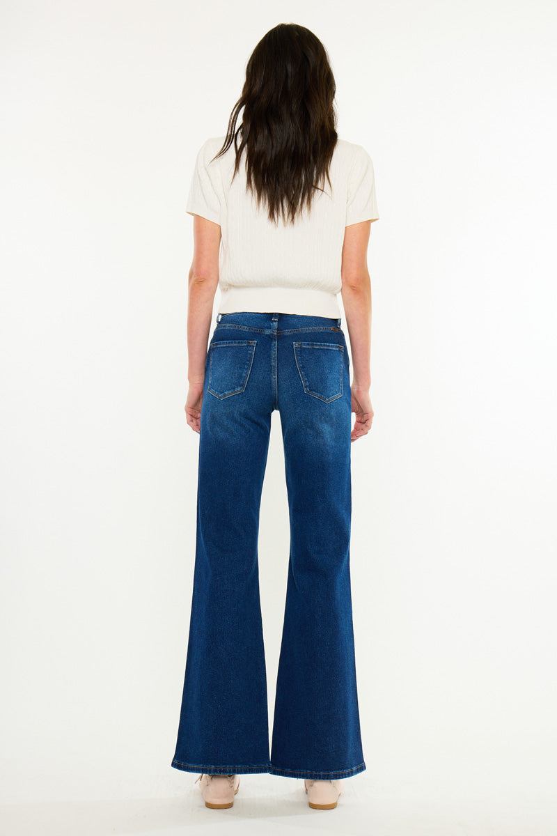 Women's High Rise Flare Jeans - Dark Wash - view 7