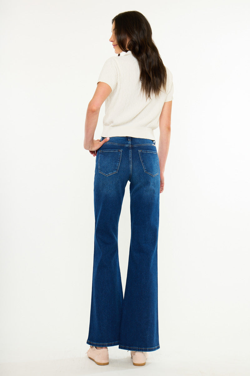 Women's High Rise Flare Jeans - Dark Wash - view 2