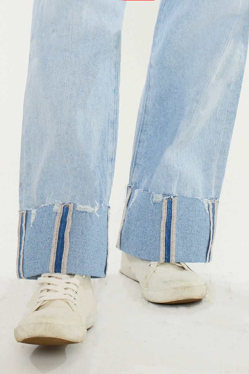 Women's Low Rise Straight Jeans - Light Wash - view 9