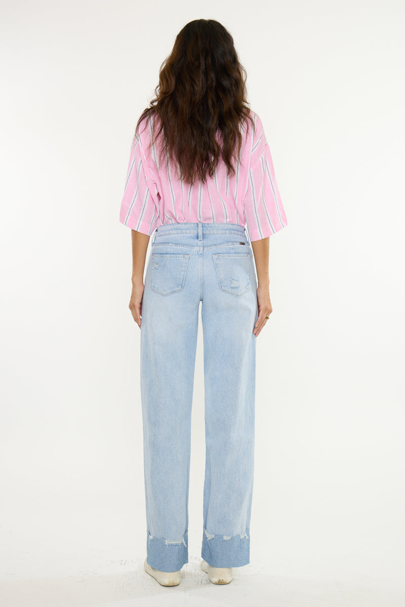 Women's Low Rise Straight Jeans - Light Wash - view 8