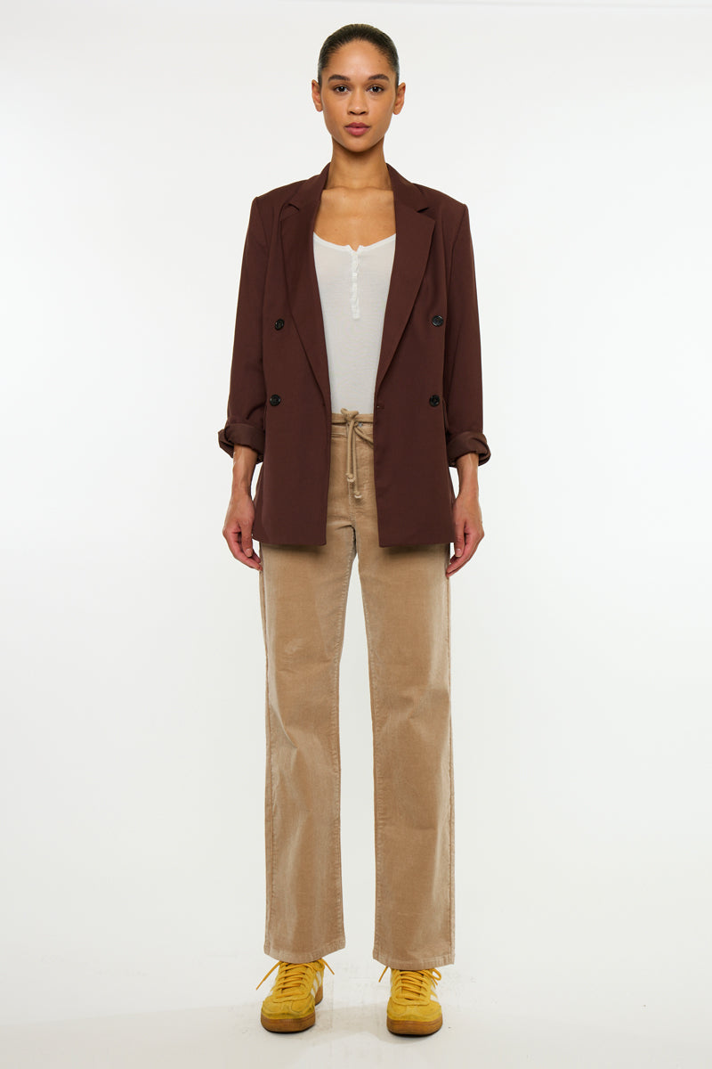 Women's Low Rise Loose Straight Jeans - Tan - view 11