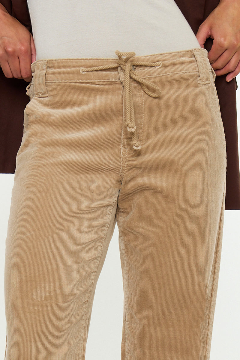 Women's Low Rise Loose Straight Jeans - Tan - view 7