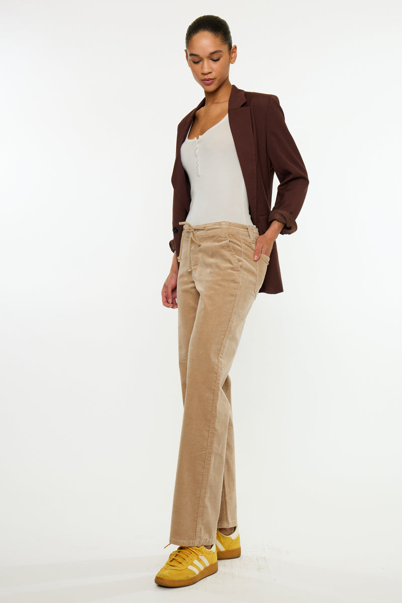 Women's Low Rise Loose Straight Jeans - Tan - view 5