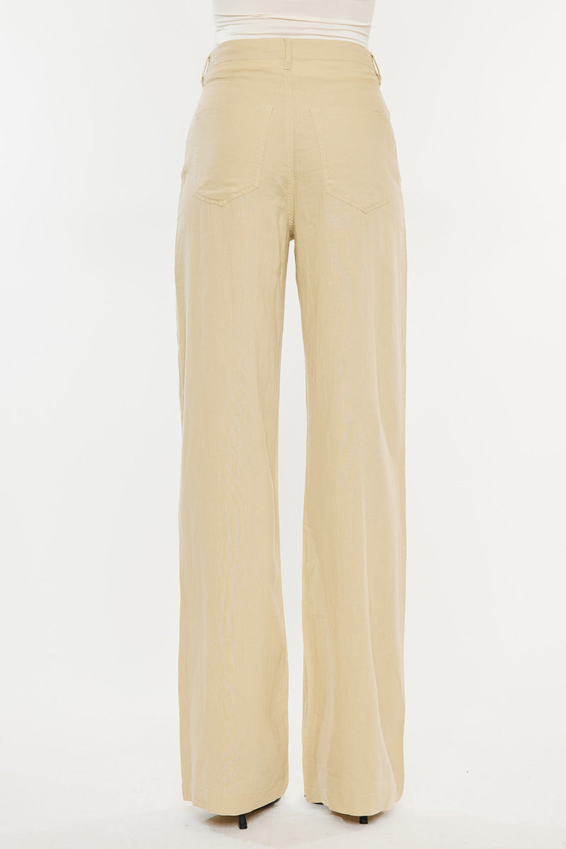 Women's High Rise Straight Jeans - Beige - view 6
