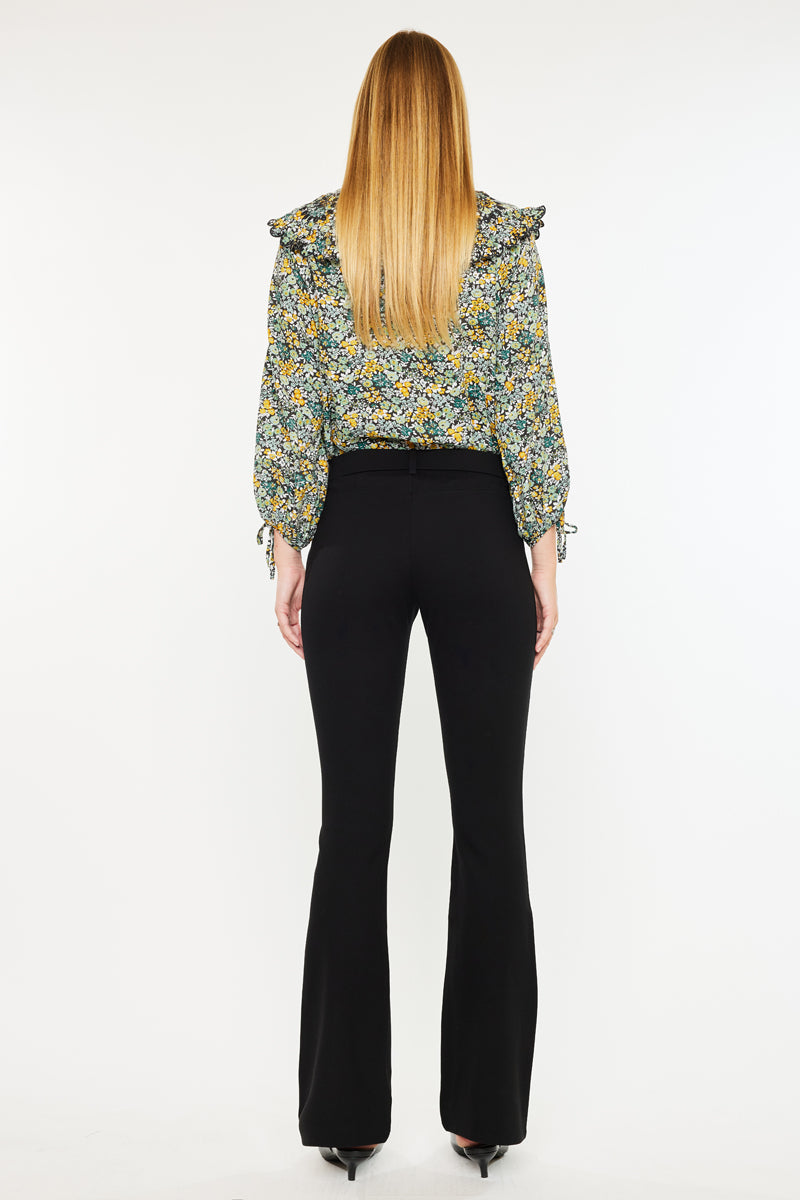 Women's Mid Rise Ponte Bootcut Jeans - Black - view 2
