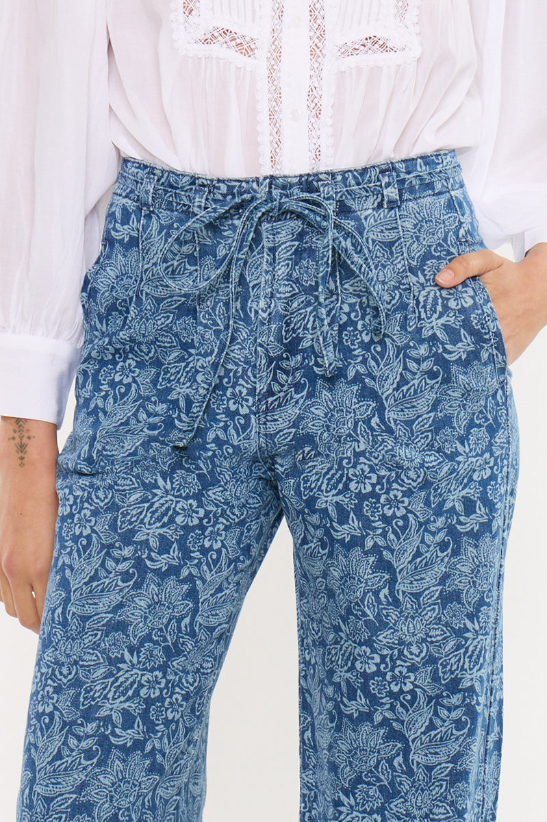 Women's High Rise Wide Leg Jeans - Medium Wash - Medium Wash (Style 118) - view 8