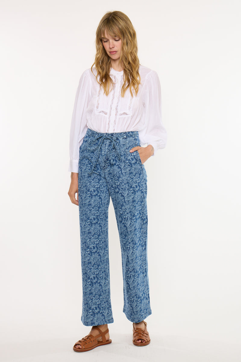 Women's High Rise Wide Leg Jeans - Medium Wash - Medium Wash (Style 118) - view 3