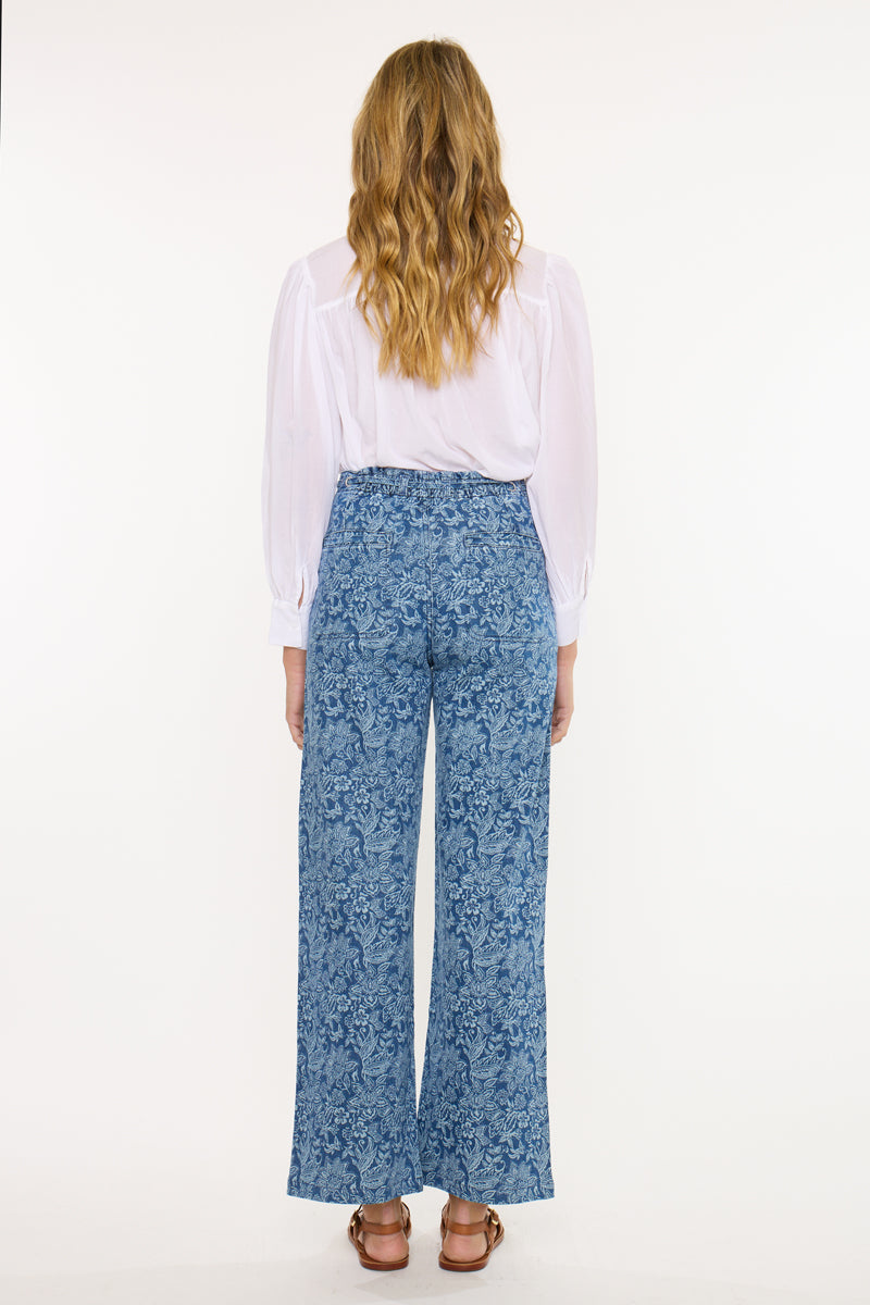 Women's High Rise Wide Leg Jeans - Medium Wash - Medium Wash (Style 118) - view 7