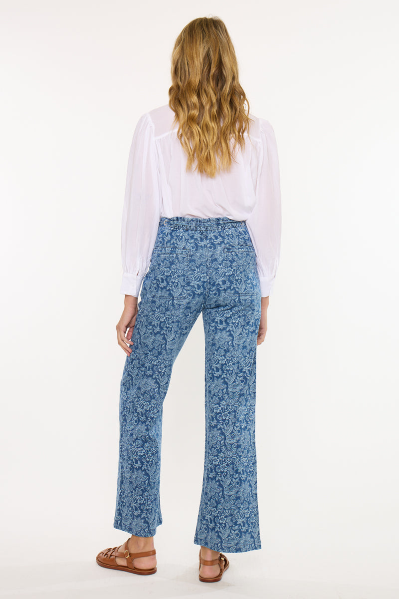 Women's High Rise Wide Leg Jeans - Medium Wash - Medium Wash (Style 118) - view 2