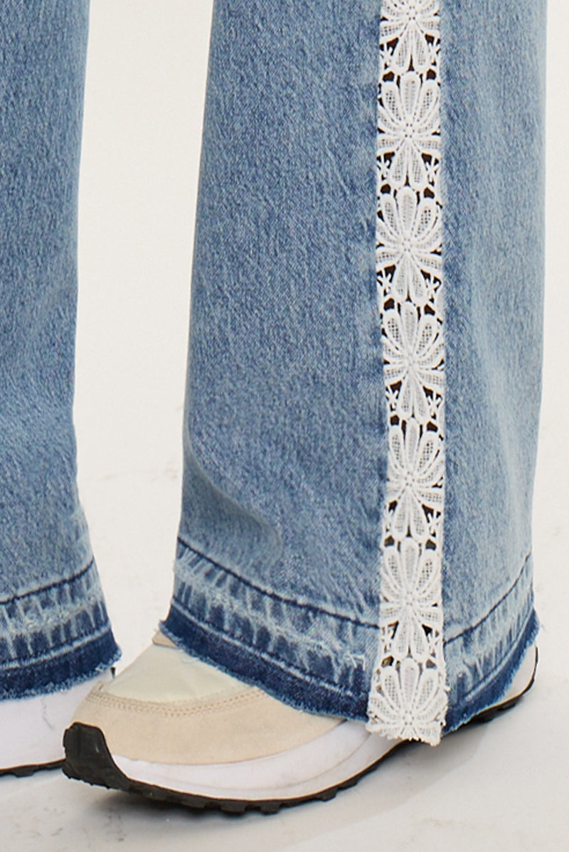 Women's High Rise Wide Leg Jeans - Medium Wash - view 4