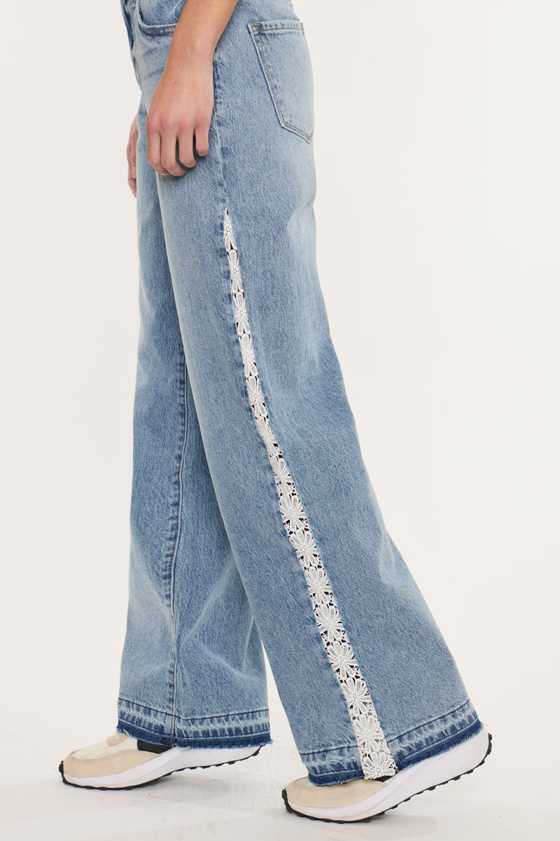 Women's High Rise Wide Leg Jeans - Medium Wash - view 8