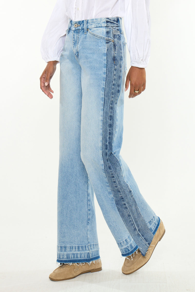 Women's High Rise Wide Leg Jeans - Medium Wash - Medium Wash - view 5