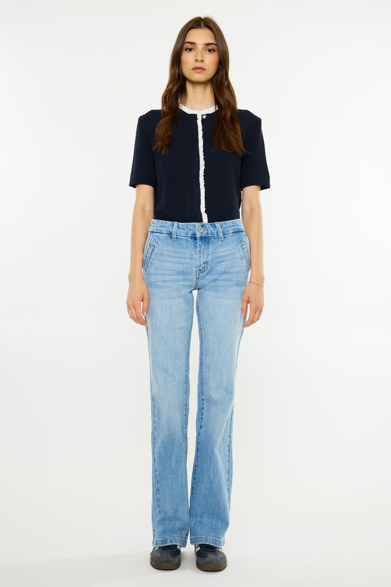 Women's Low Rise Bootcut Jeans - Medium Light - view 7