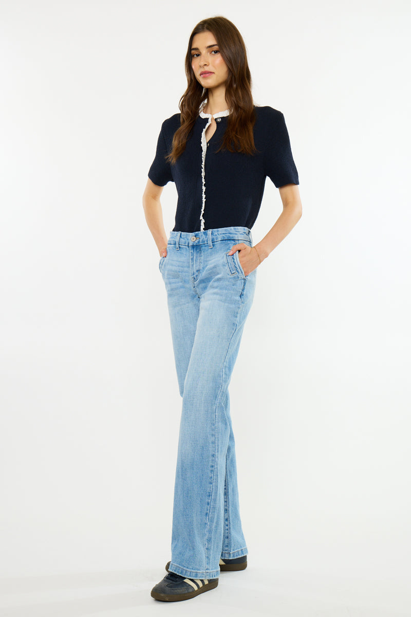 Women's Low Rise Bootcut Jeans - Medium Light - view 3